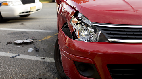 a car in an accident